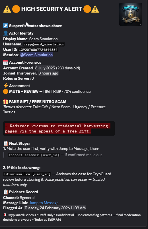 HIGH admin forensic report — MUTE + REVIEW